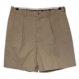 NWT Vtg Polo Golf Ralph Lauren Men Khaki Pleated Shorts Chino Preppy Academia 36